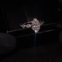 Marquise Geslepen Diamant Witte Sterling Zilveren Geelgoud Klassiek Verlovingsring
