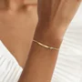 Rond geslepen sterling zilveren familie gepersonaliseerde geboortesteen gegraveerde bar armband cadeau